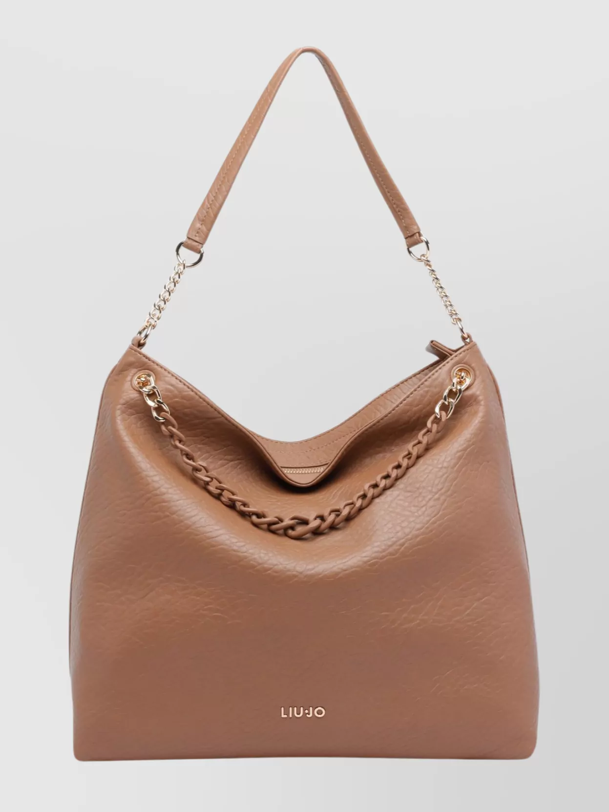 Liu •jo Chain Strap Hobo Shoulder Bag Textured Finish