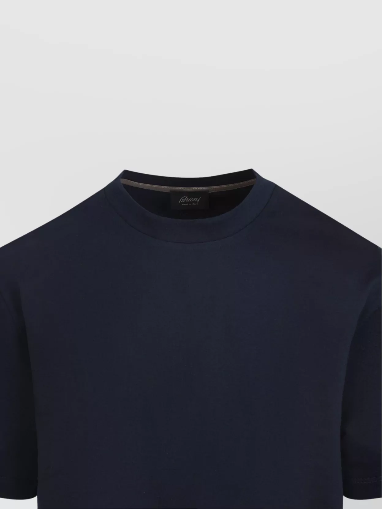 Brioni Cotton Jersey Crewneck T-shirt In Blue