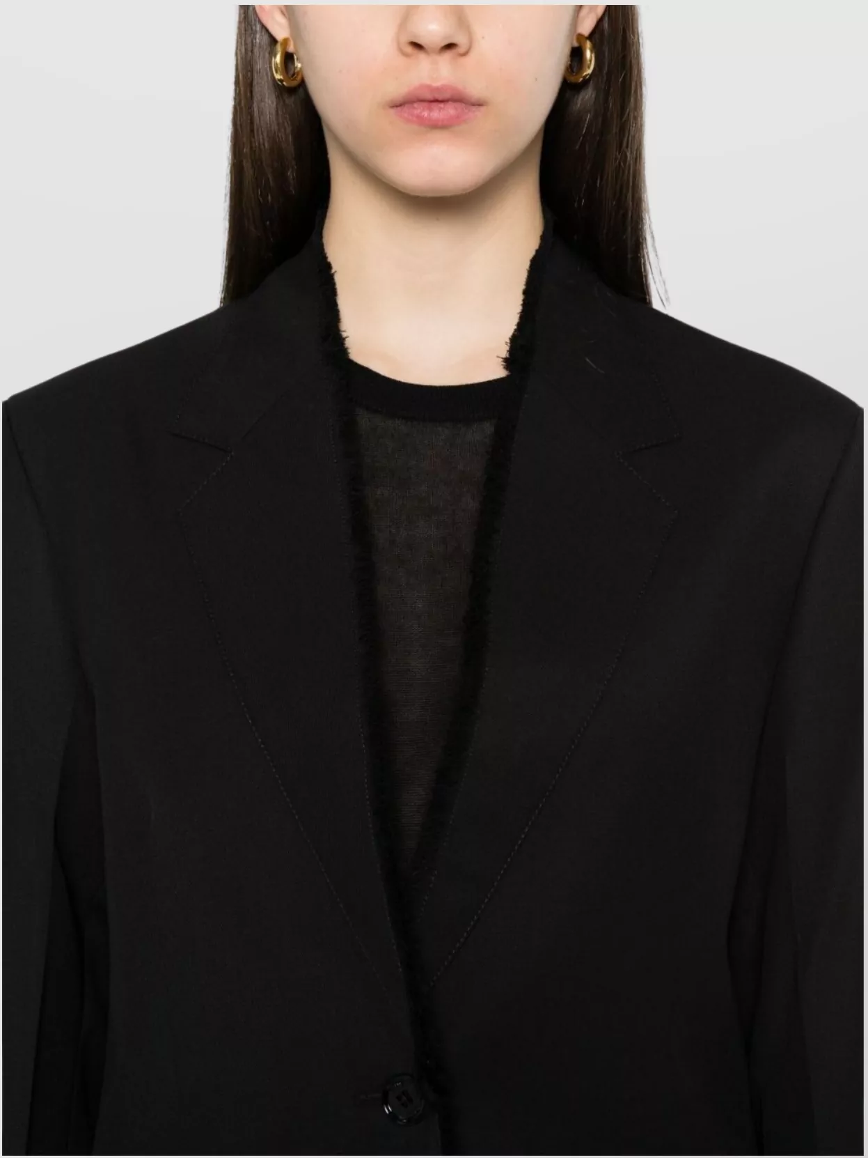 Totême Single-Breasted Wool Jacket With Notched Lapels