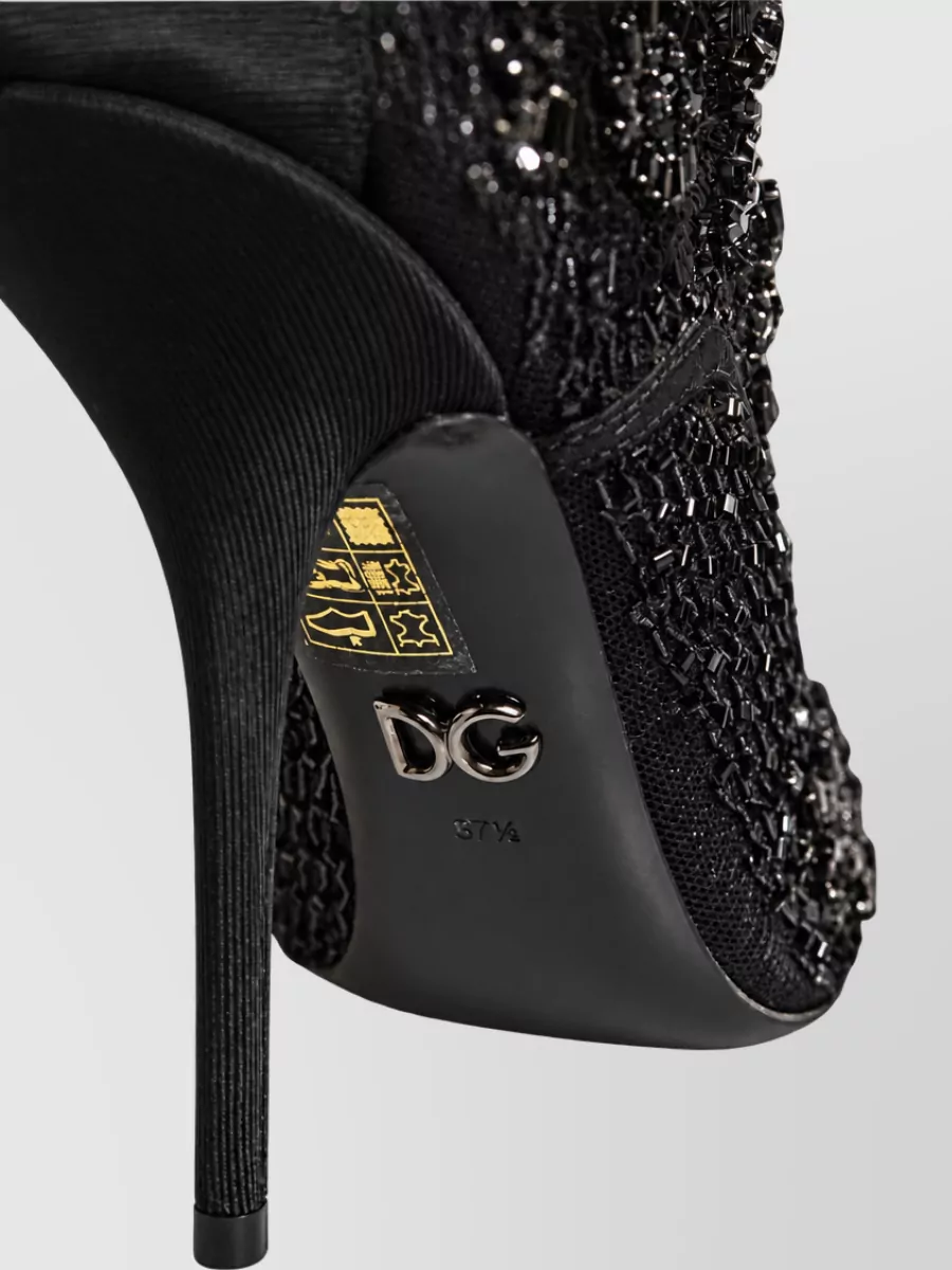 Dolce&Gabbana Embellished Mesh Ankle Boots