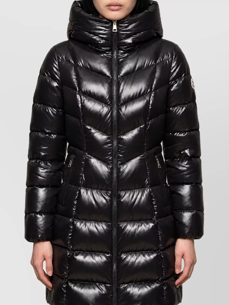 Moncler Down hooded long puffer parka coat