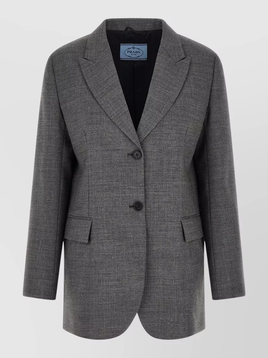 Prada Virgin Wool Single-Breasted Blazer