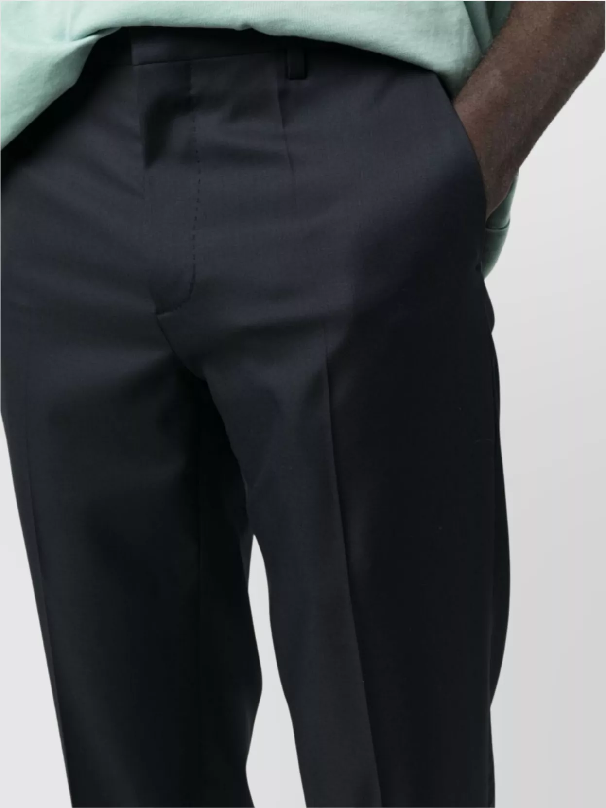 Lanvin Tailored Straight Leg Trousers Pockets