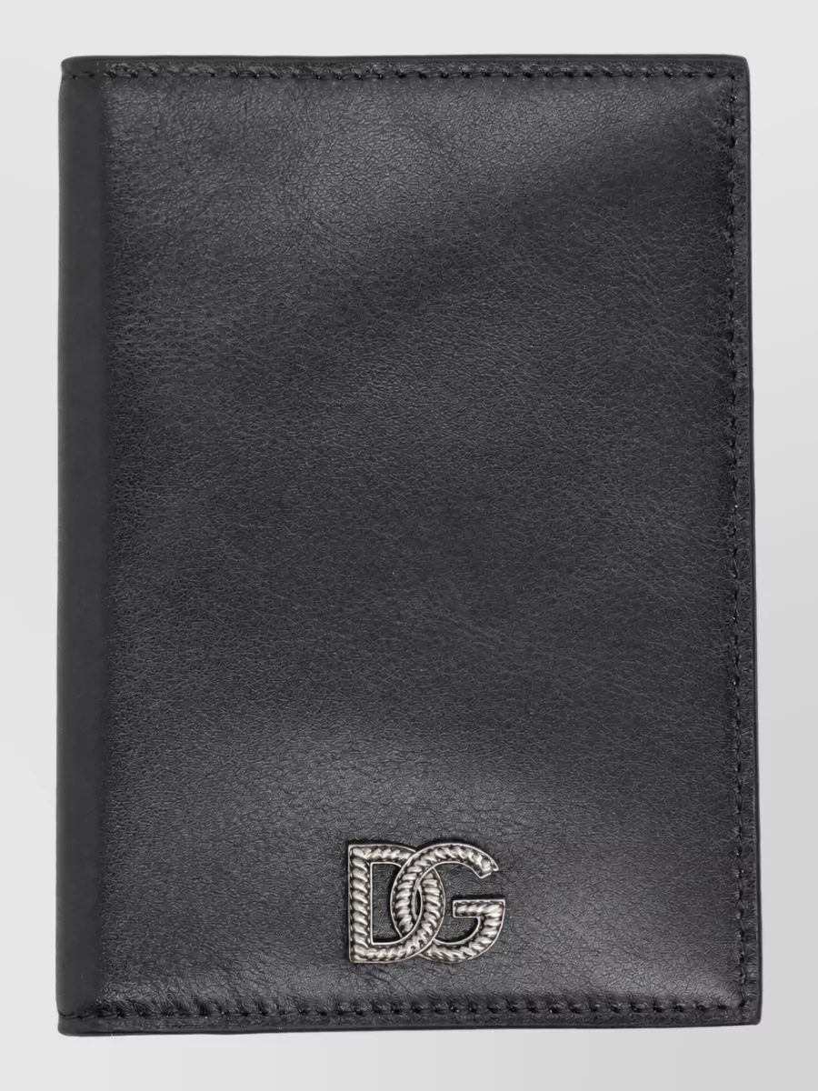 Dolce&Gabbana leather storm passport holder