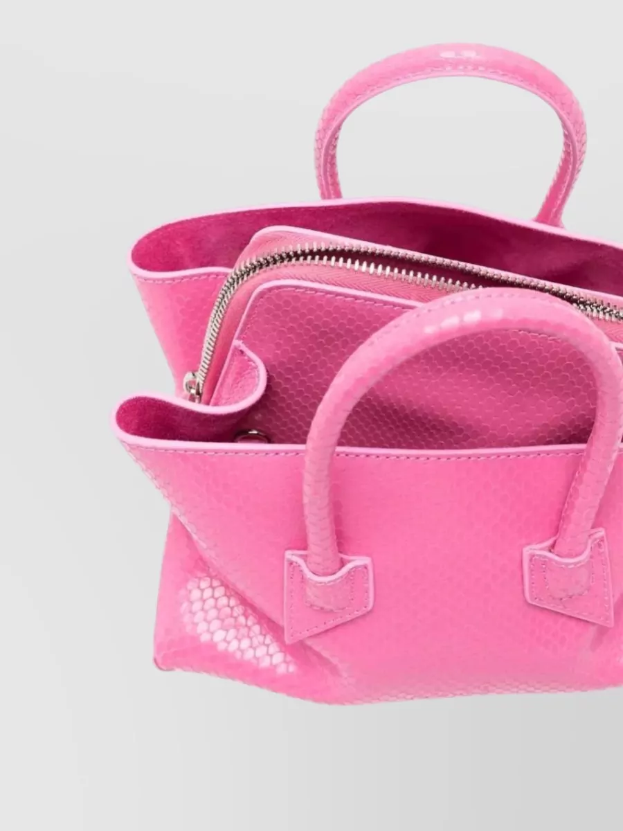 The Attico Mini Calf Leather Top Handle Tote Bag