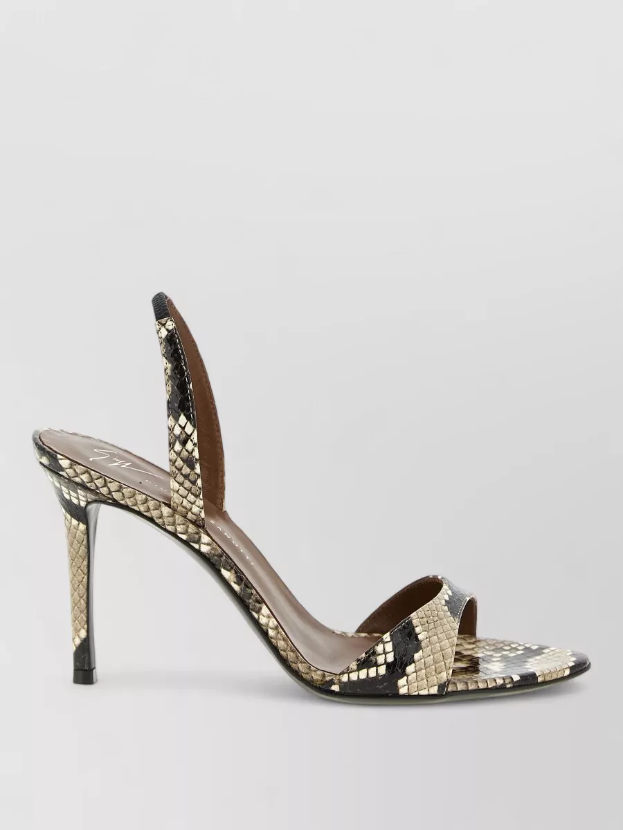 Giuseppe Zanotti Clandestino Patagonia Slingback Snake Print Sandals