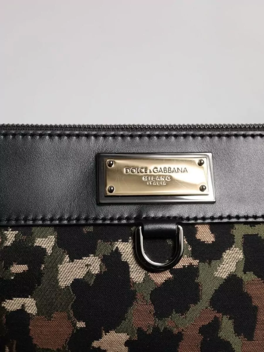 Dolce&Gabbana Leopard Jacquard Clutch Bag
