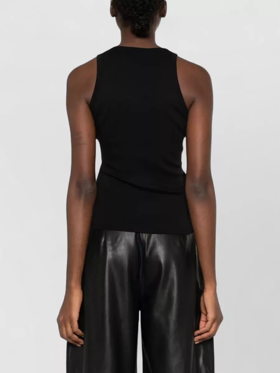 Coperni Emoji Tank Top Metallic Detail V Neck
