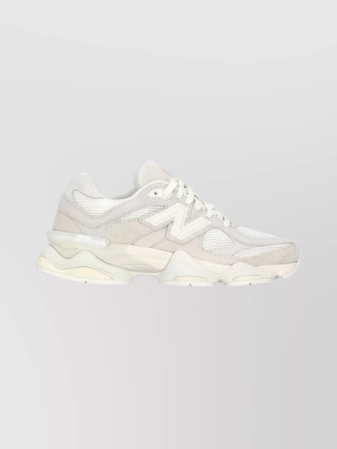 New Balance Chunky Sole Leather And Fabric Sneakers