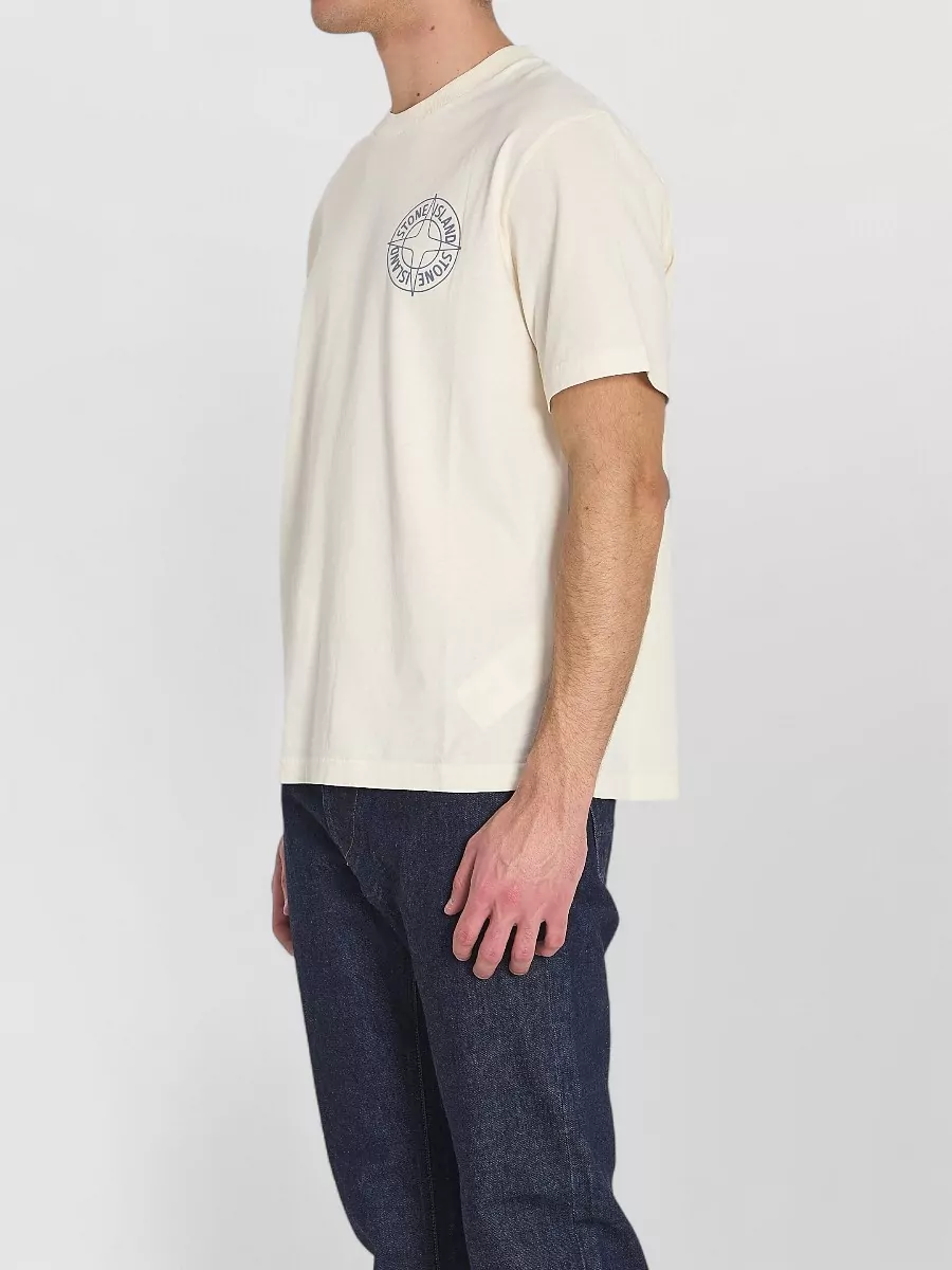 Stone Island Cotton Jersey Logo Print T-Shirt