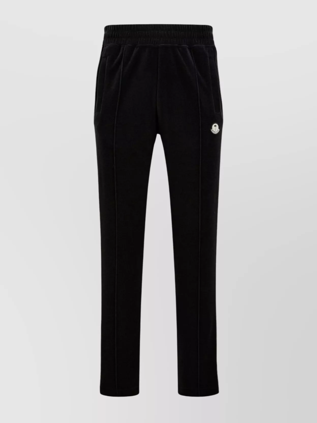 Moncler Genius Elastic Waistband Cuffed Hem Trackpants With Chenille Detail