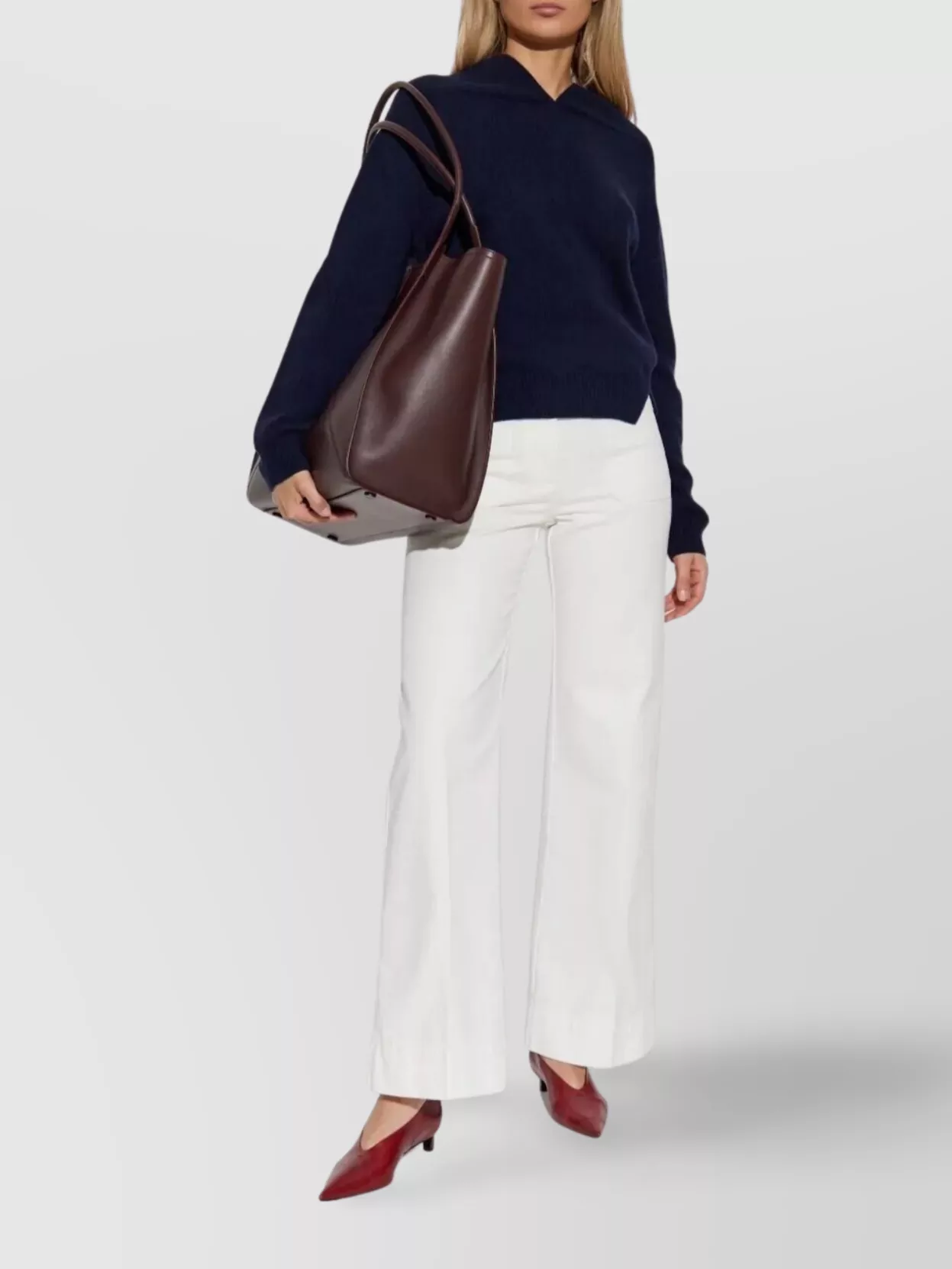 Victoria Beckham V-Neck Cashmere Blend Jumper
