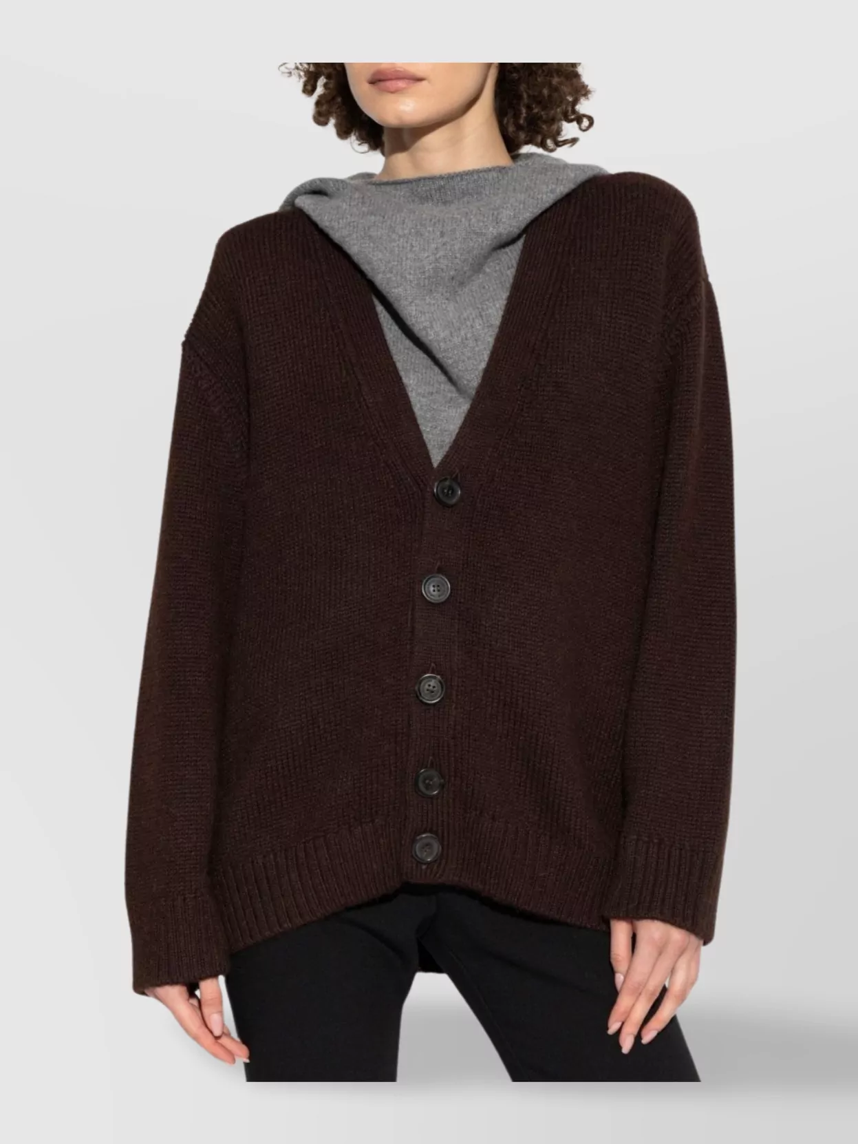 Dsquared2 V-Neck Drop Shoulder Knit Cardigan