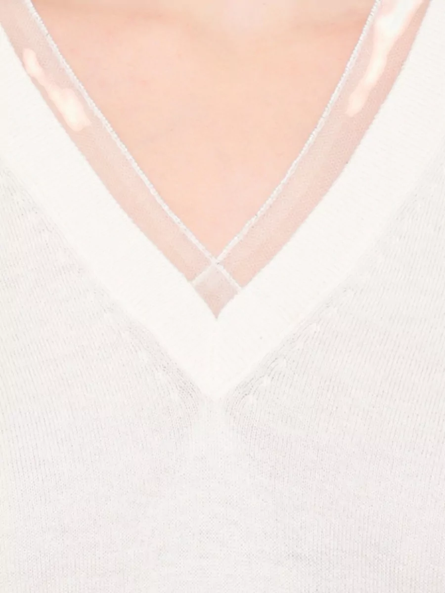 Fabiana Filippi Ribbed V-Neck Jumper