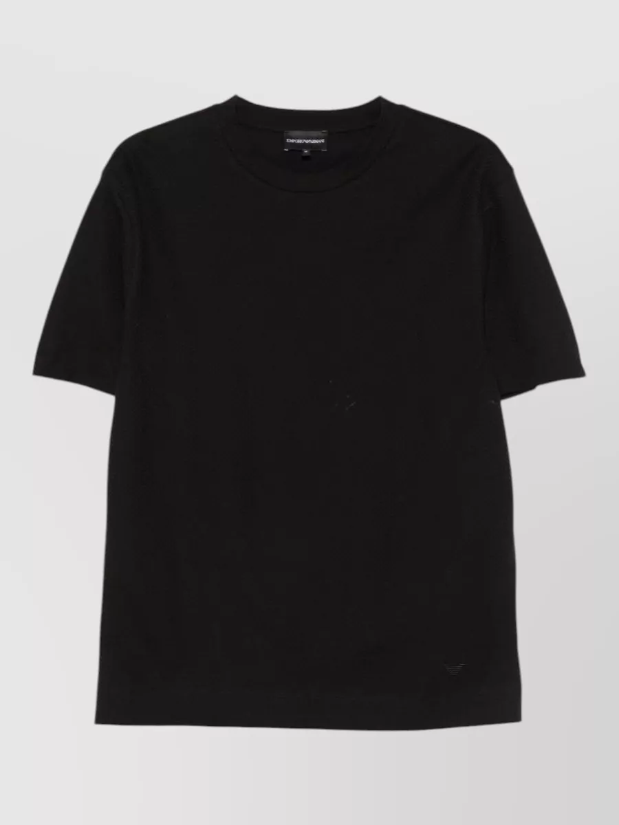 Emporio Armani Chevron-Knit Cotton T-Shirt