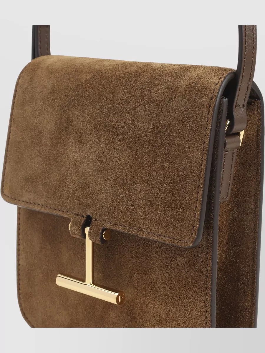 Tom Ford Calf Leather Mini Shoulder Bag Suede