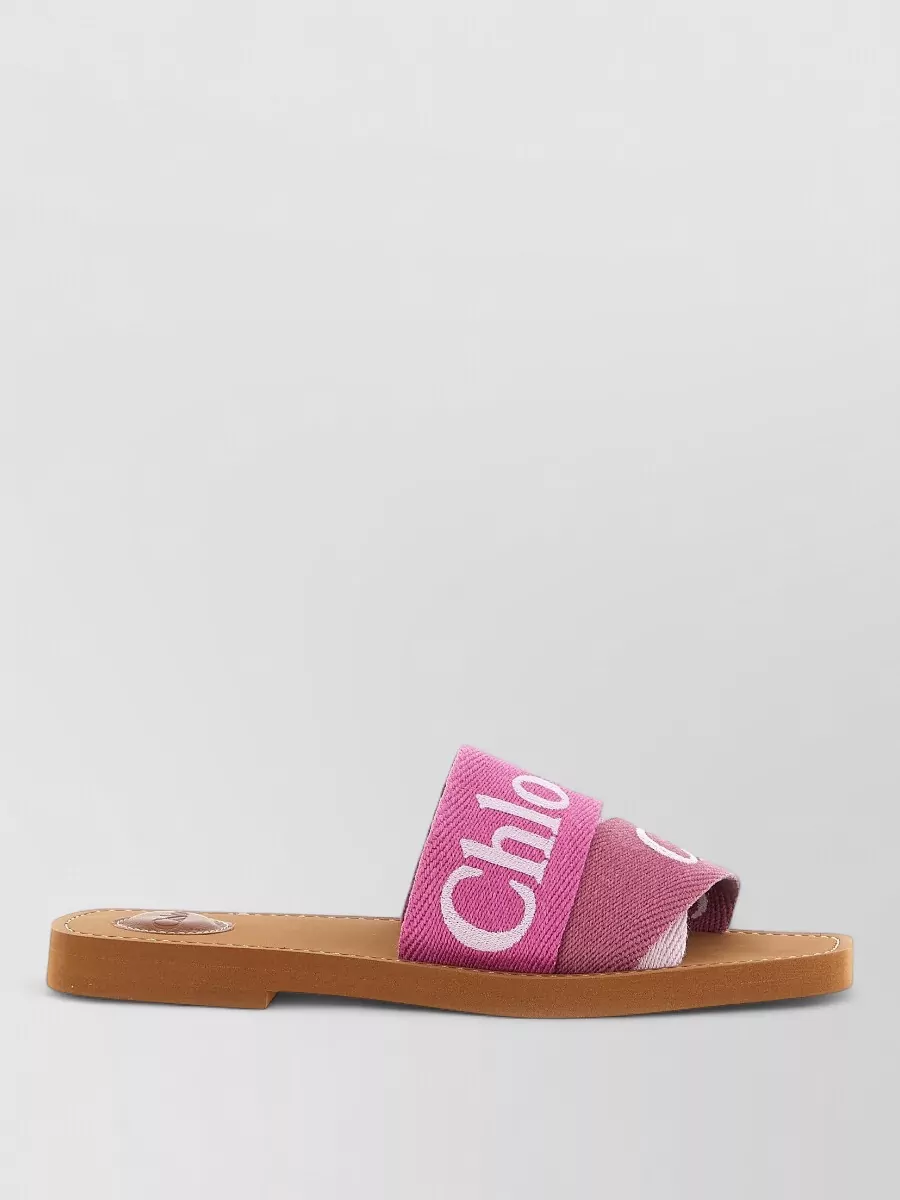 Chloé Linen Woody Sandals