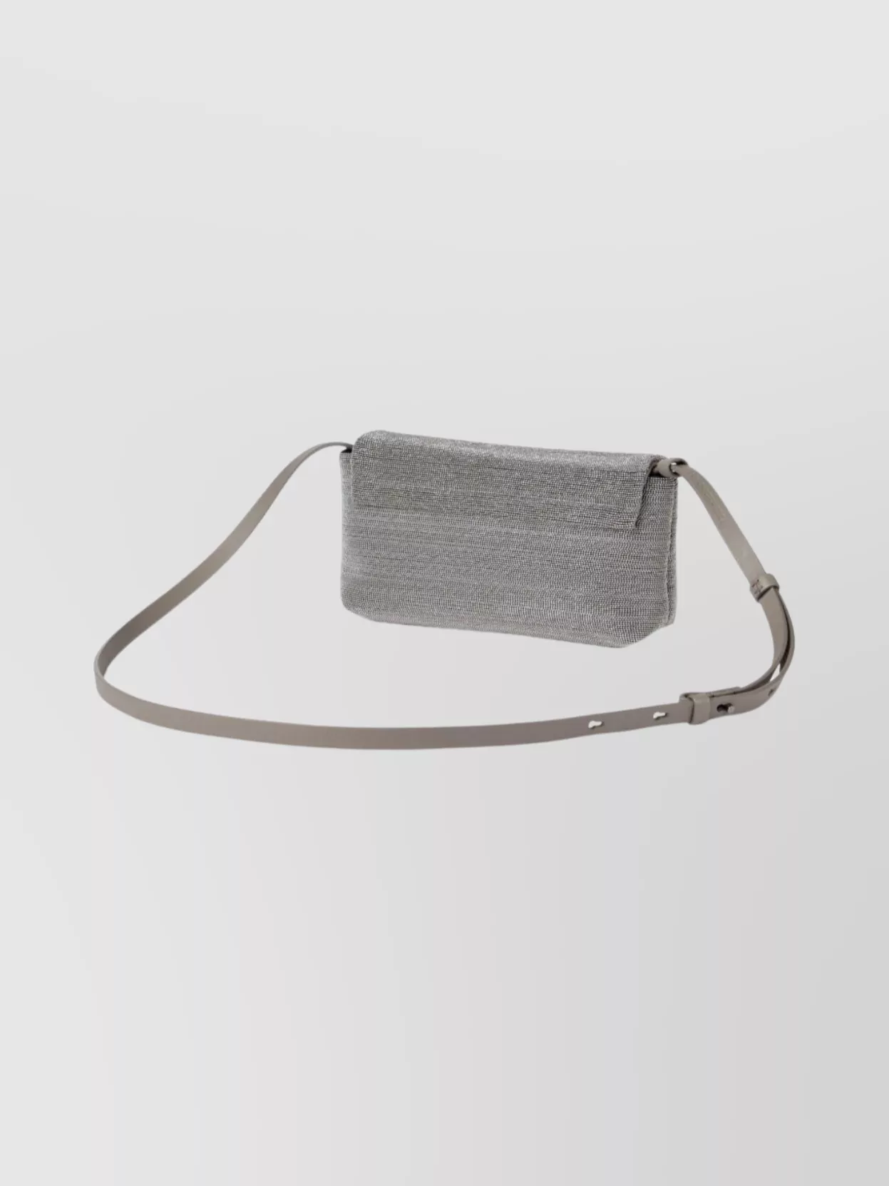 Brunello Cucinelli Rectangular Leather Shoulder Bag With Adjustable Strap