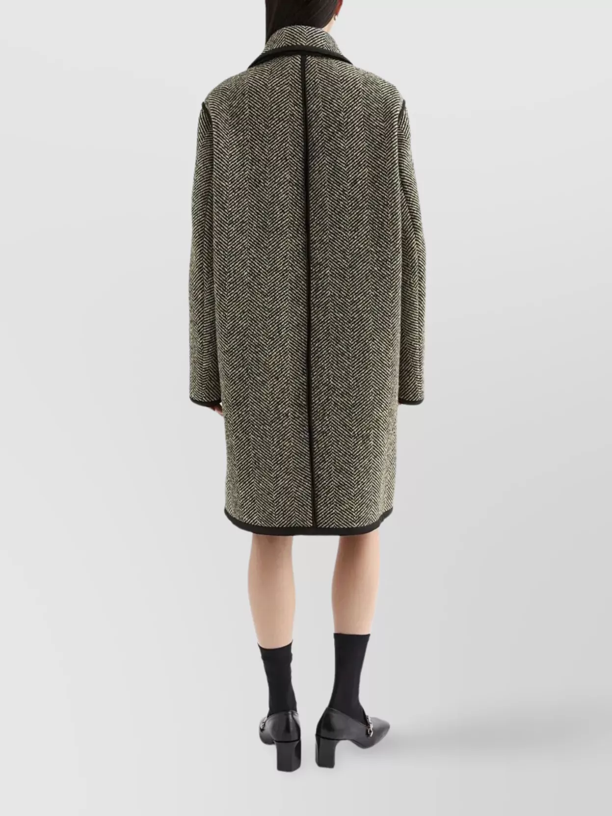 Jil Sander Herringbone Pattern Mid-Length Coat