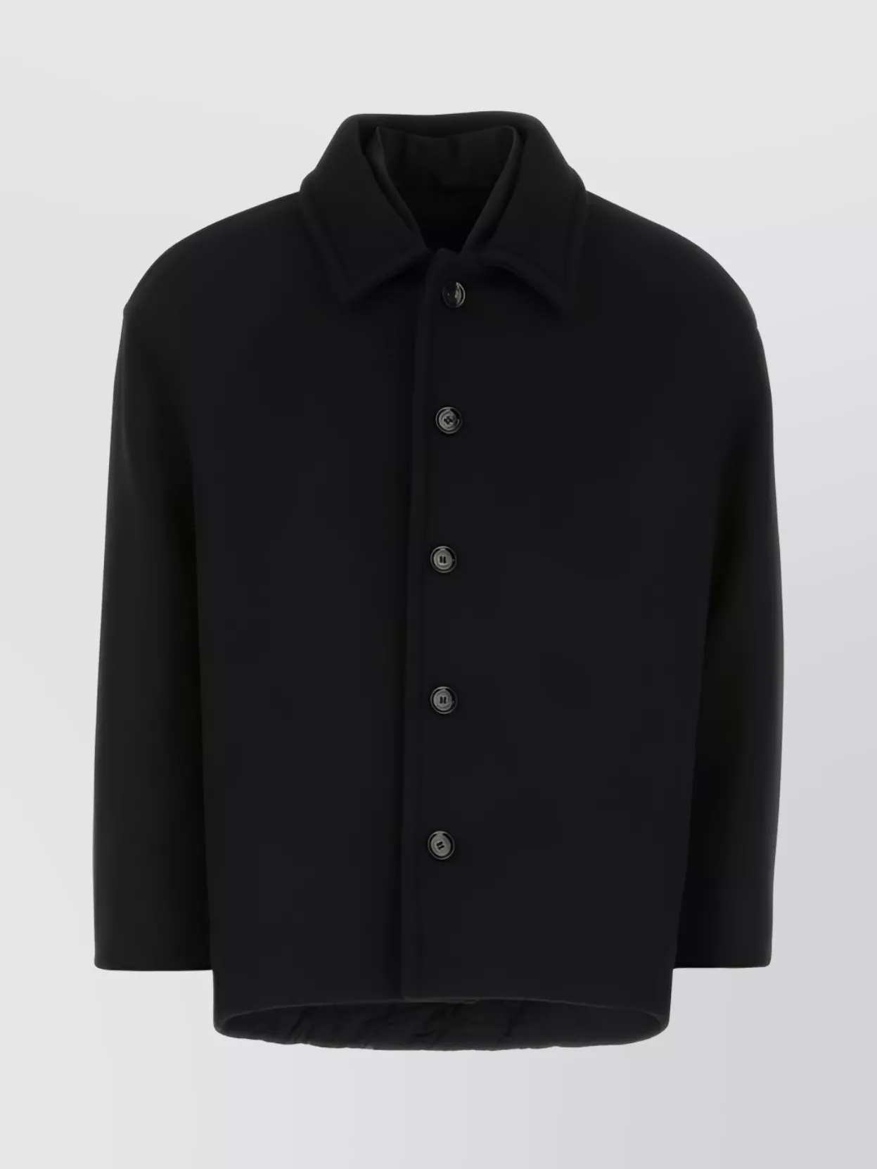 Shop Valentino Elegant Jacket With Long Sleeves And Straight Hemline In Black