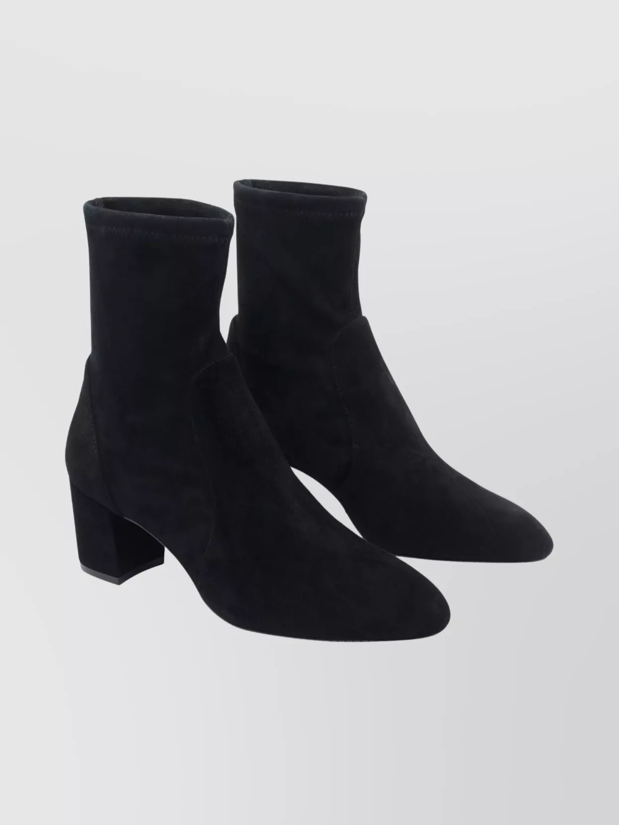 Stuart Weitzman Suede Effect Ankle Length Block Heel Boots