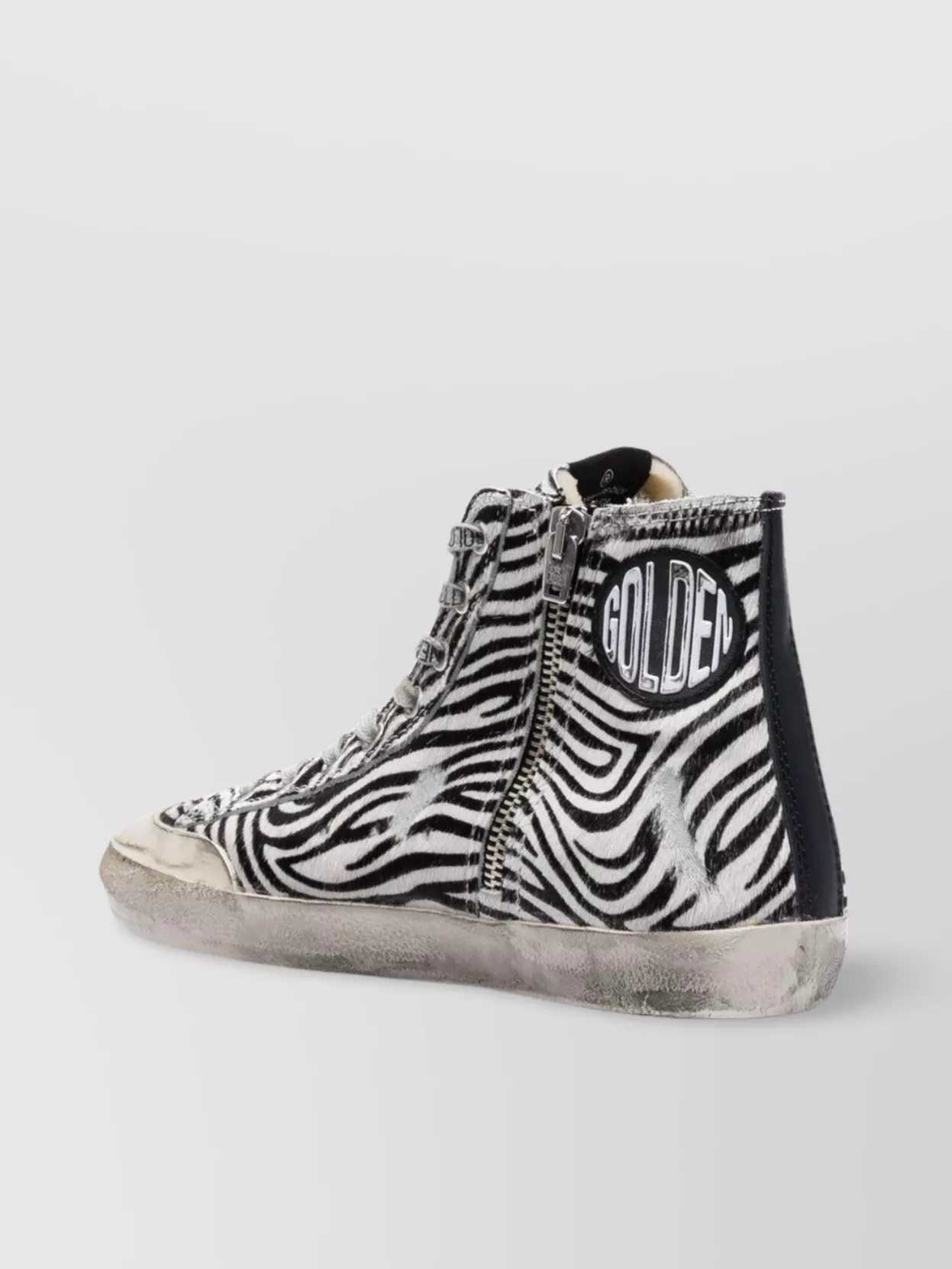Golden Goose Round Toe High-Top Ankle-Length Sneakers