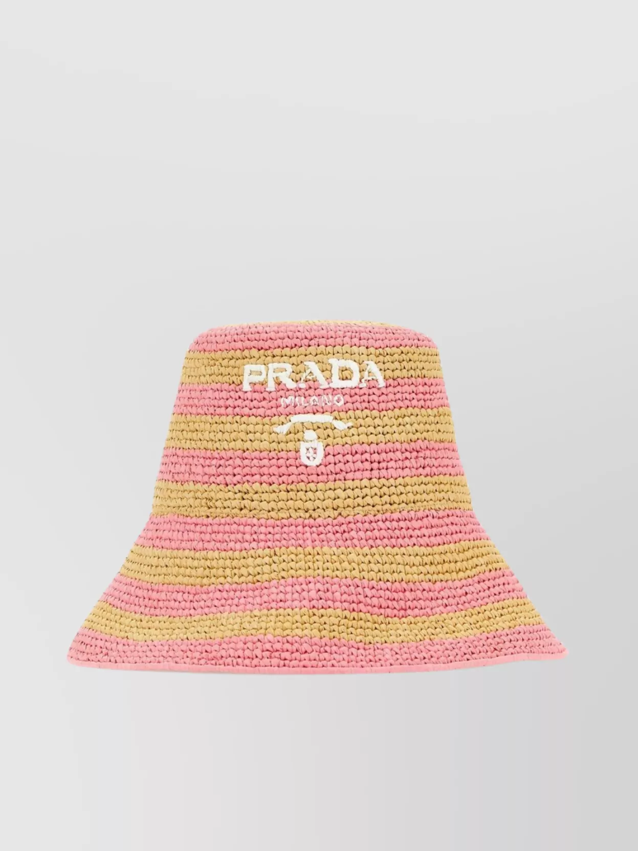 Shop Prada Exquisite Embroidered Raffia Hat In Pink