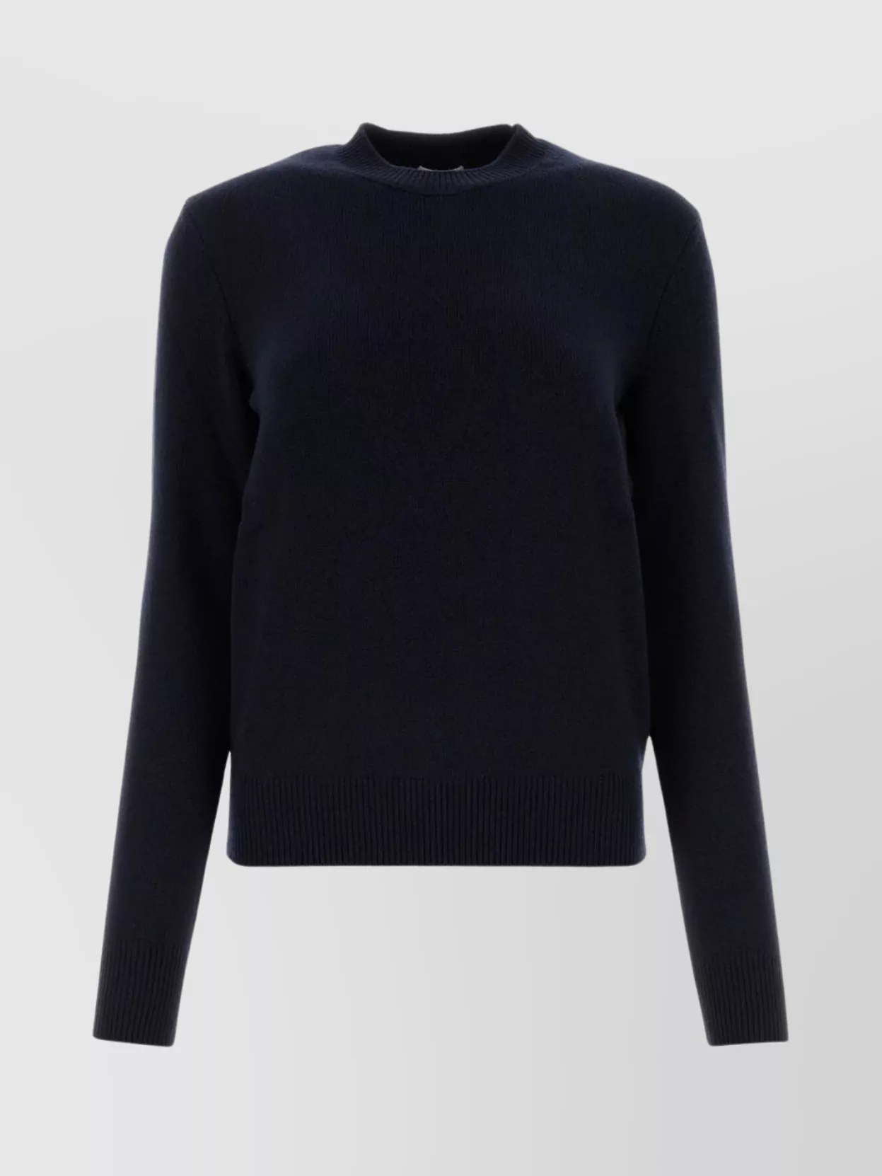 Shop Bottega Veneta Relaxed Fit Cashmere Blend Sweater With Leather Patches
