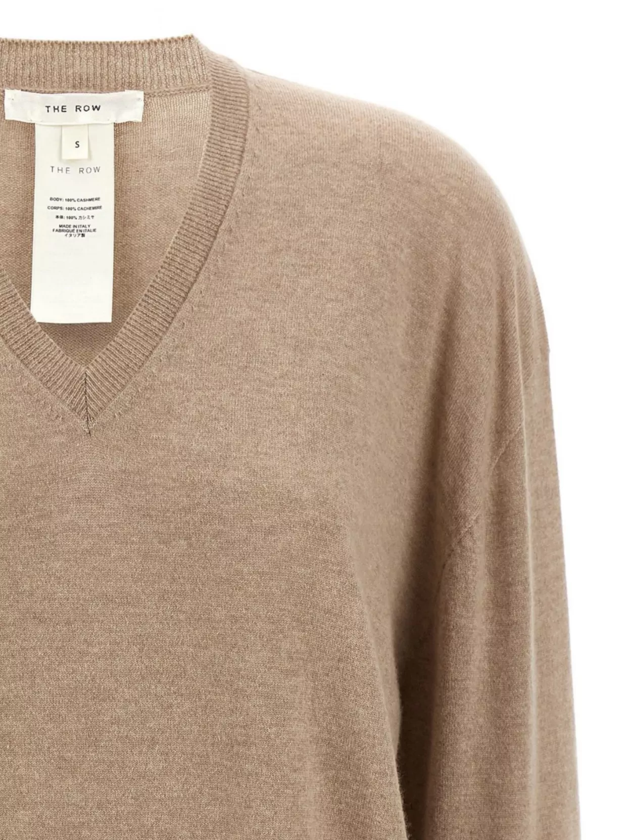 THE ROW "JAIRO" SOFT TEXTURE V-NECK SWEATER