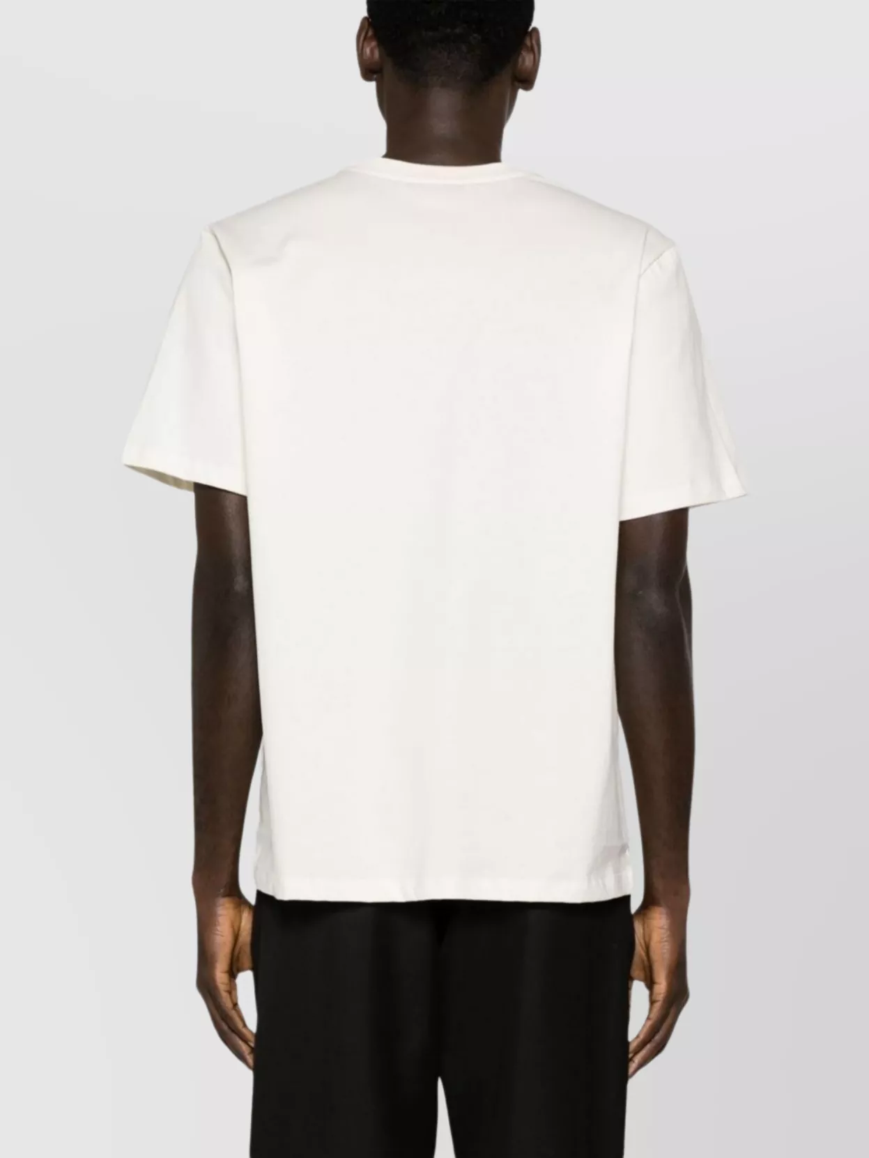 Msgm Crew Neck Cotton Jersey Texture T-Shirt