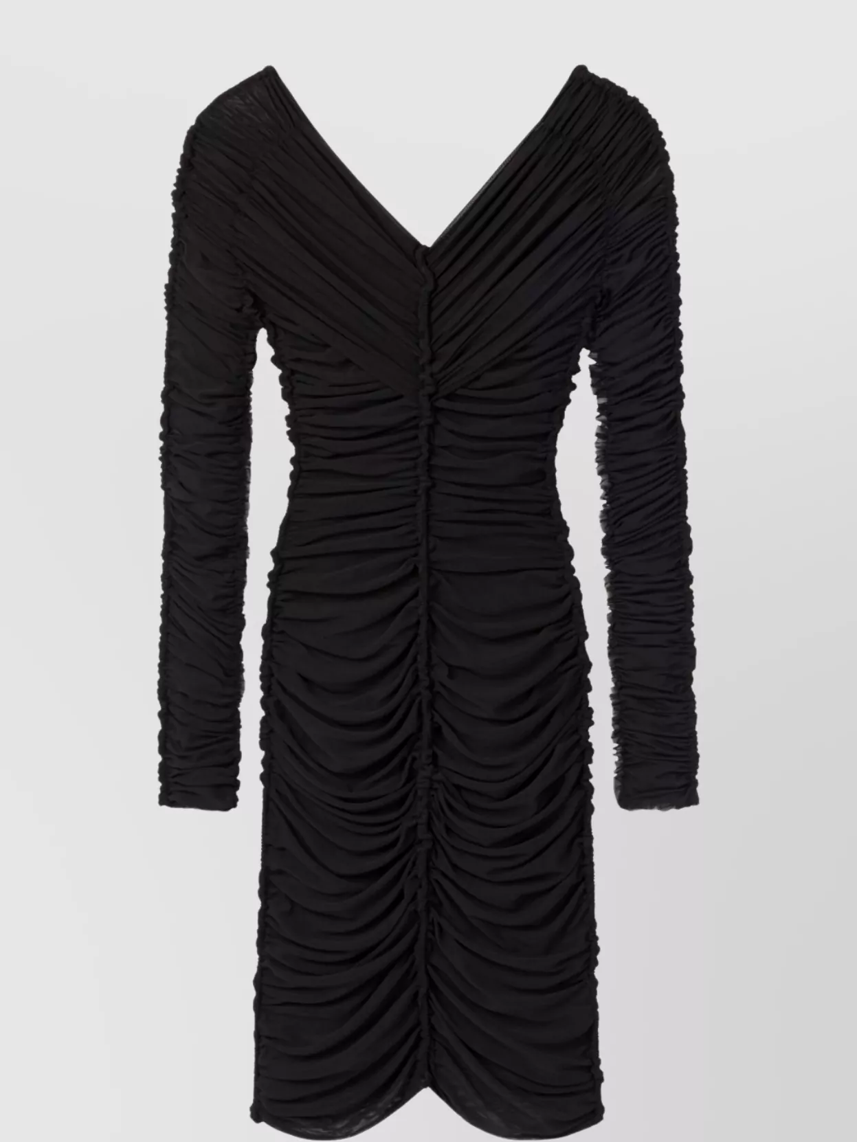 Az Factory Short Dress With V-Neck And Ruched Detailing
