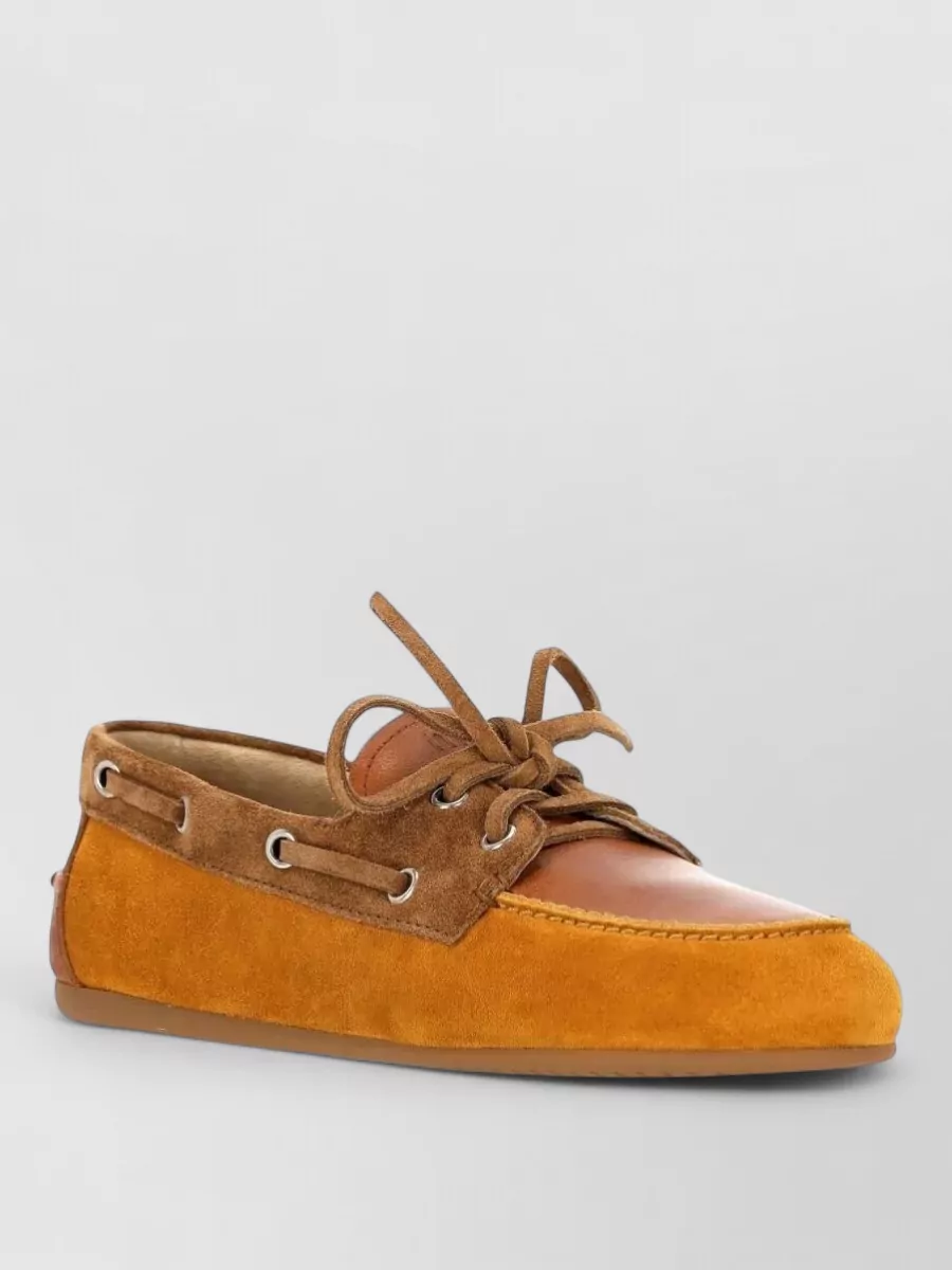 Miu Miu leather and suede loafers