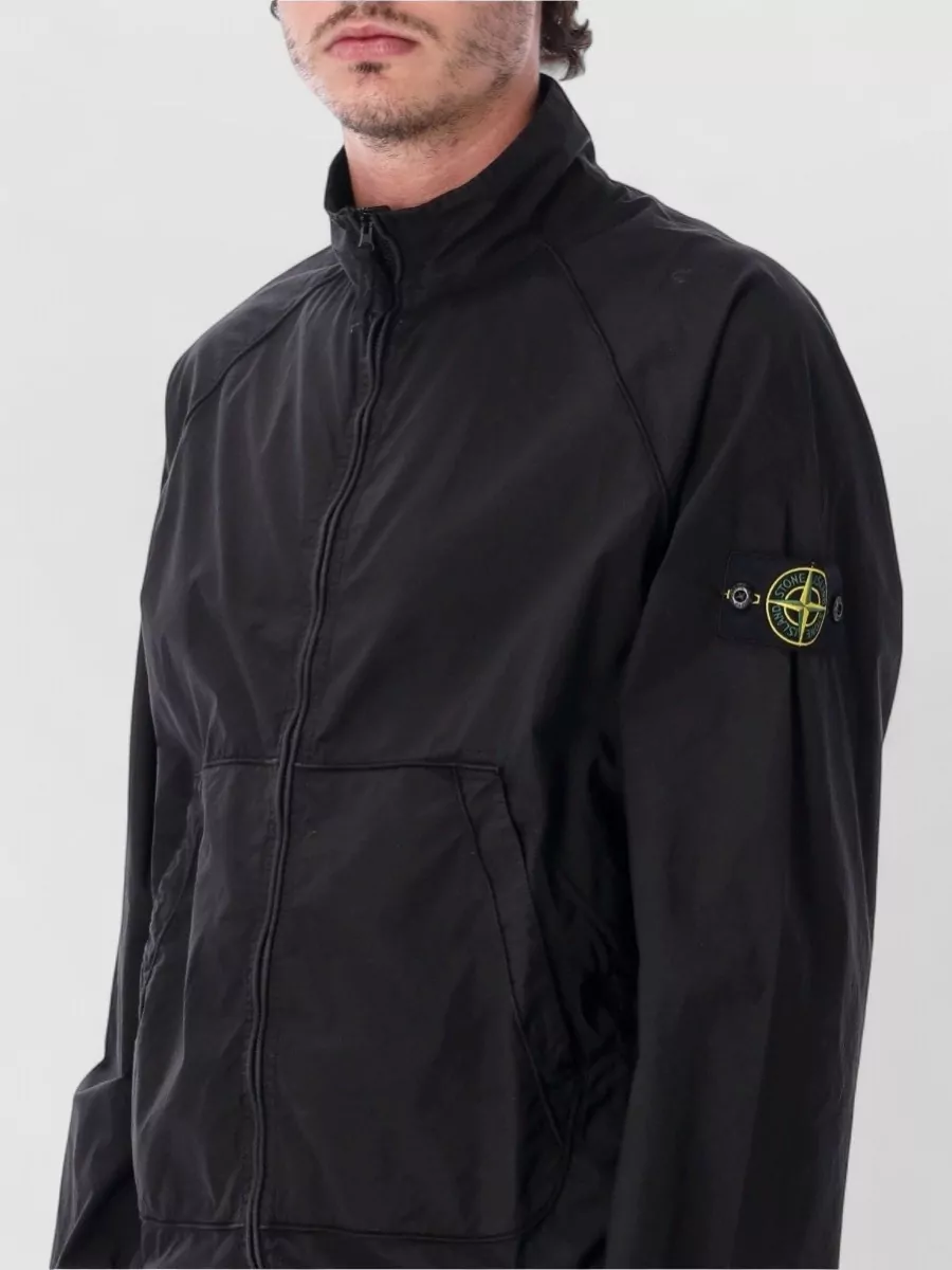 Stone Island Cotton Oversized Zip Up Jacket