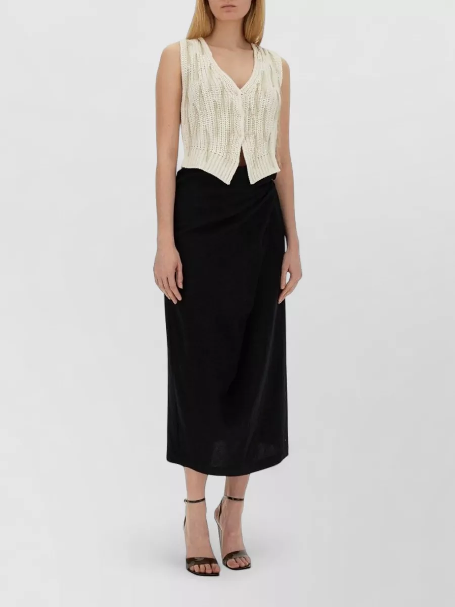 Alysi Regular-Fit Cotton Wrap Skirt