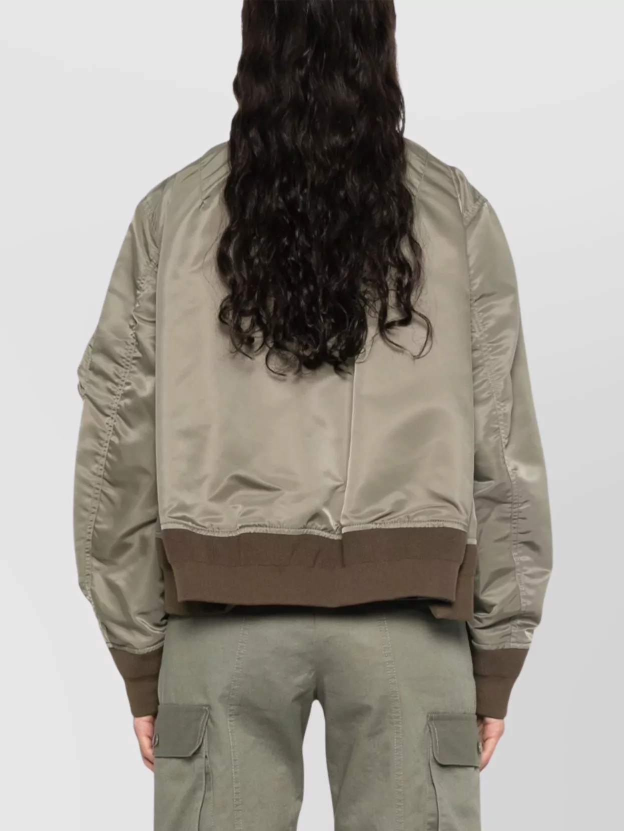 Sacai Bomber Jacket With Sleeve Zip Pocket