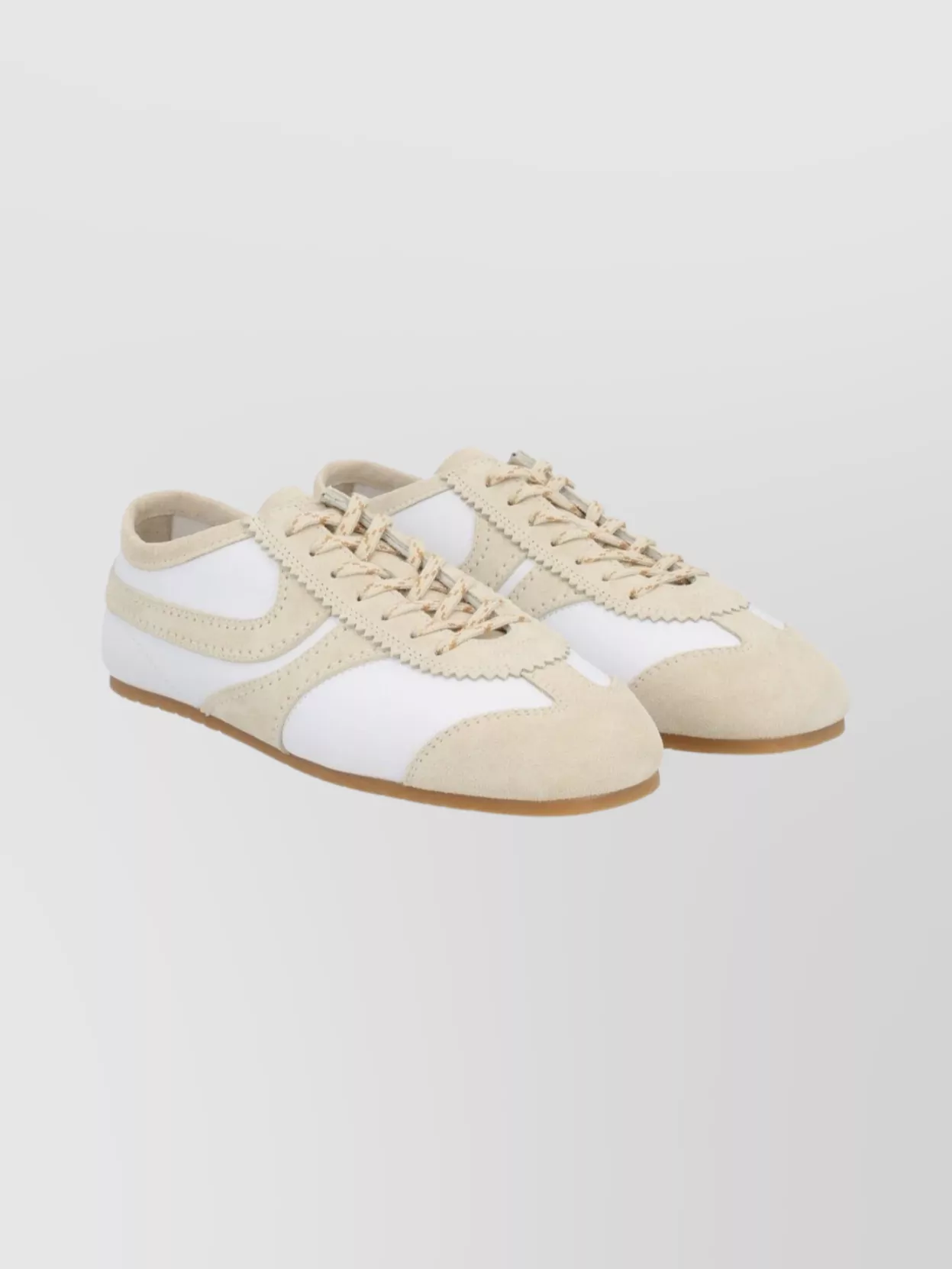 Dries Van Noten Suede Low-Top Sneakers Contrast Stitching
