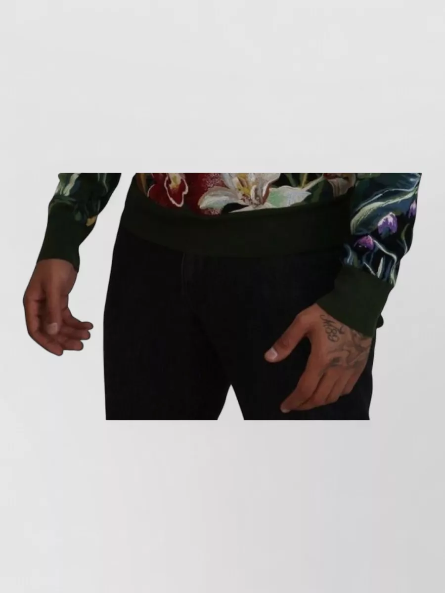 Dolce&Gabbana Wool Silk Jungle Print Sweater