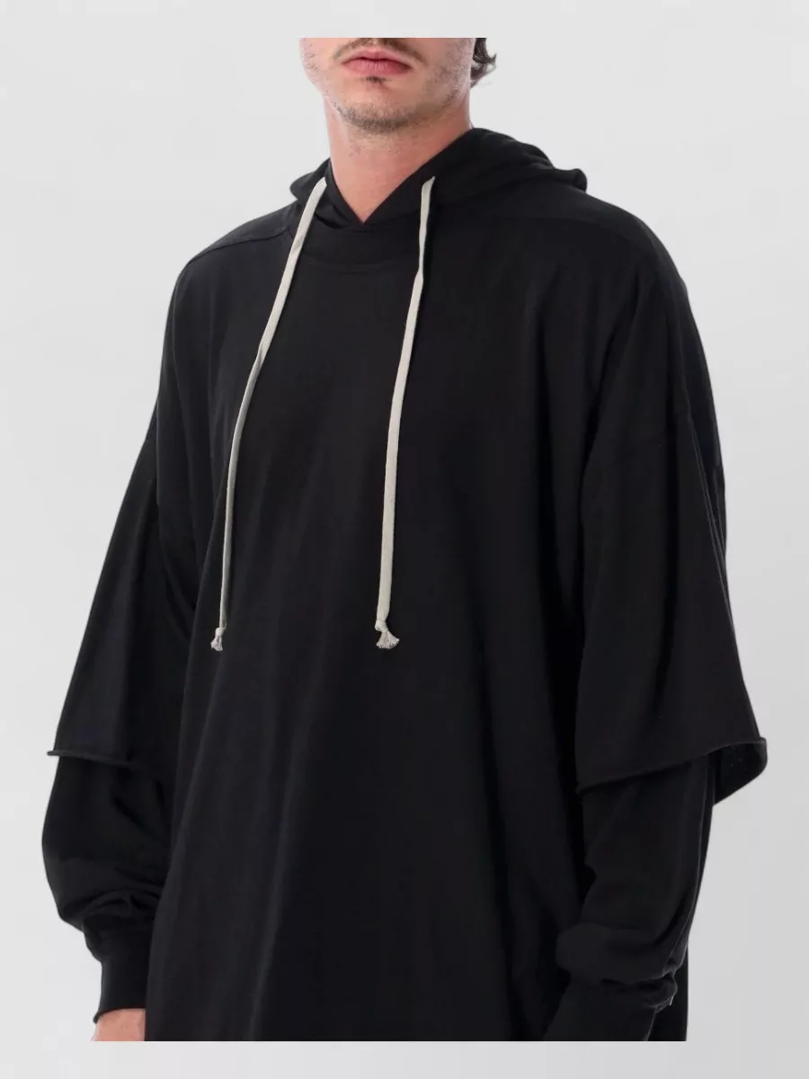 Rick Owens Drkshdw Cotton Oversized Hooded Sweatshirt