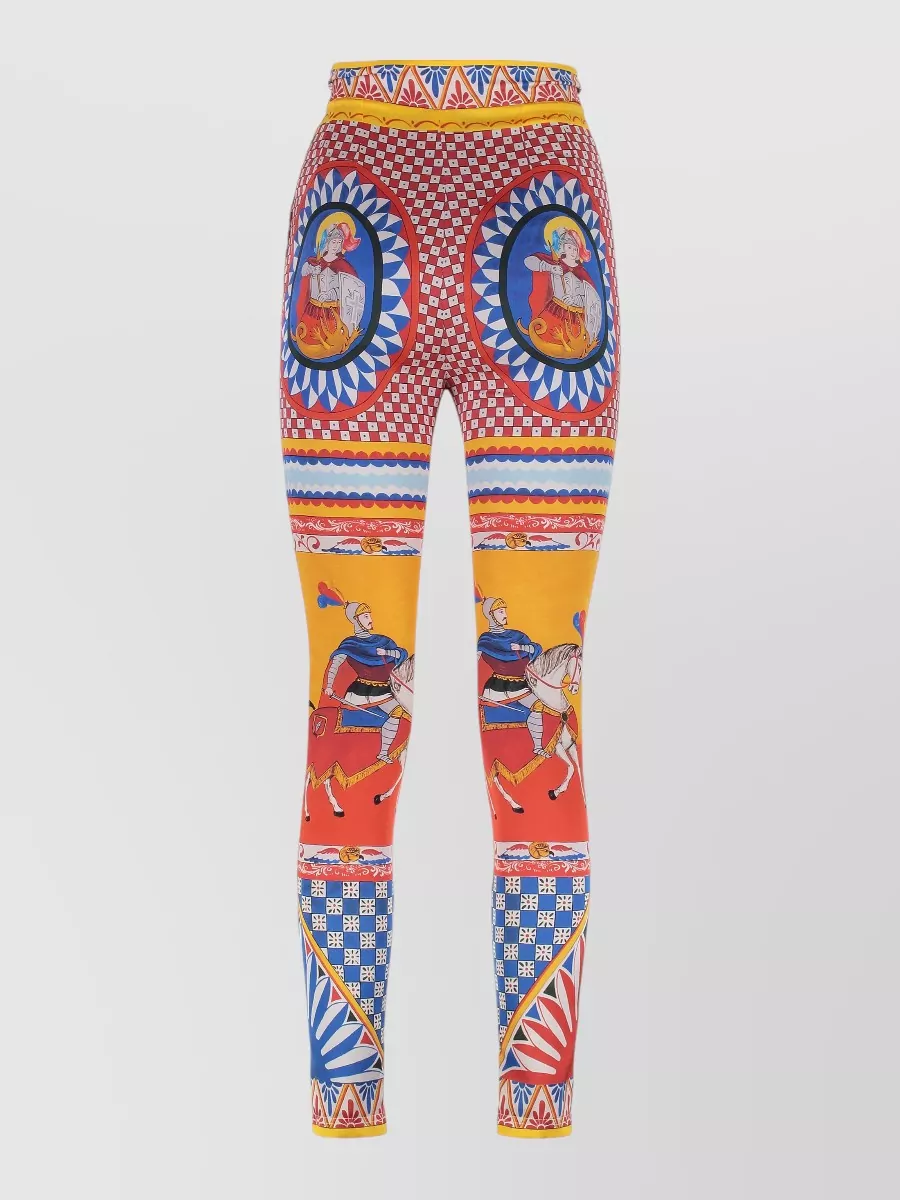 Dolce&Gabbana Silk Printed Leggings