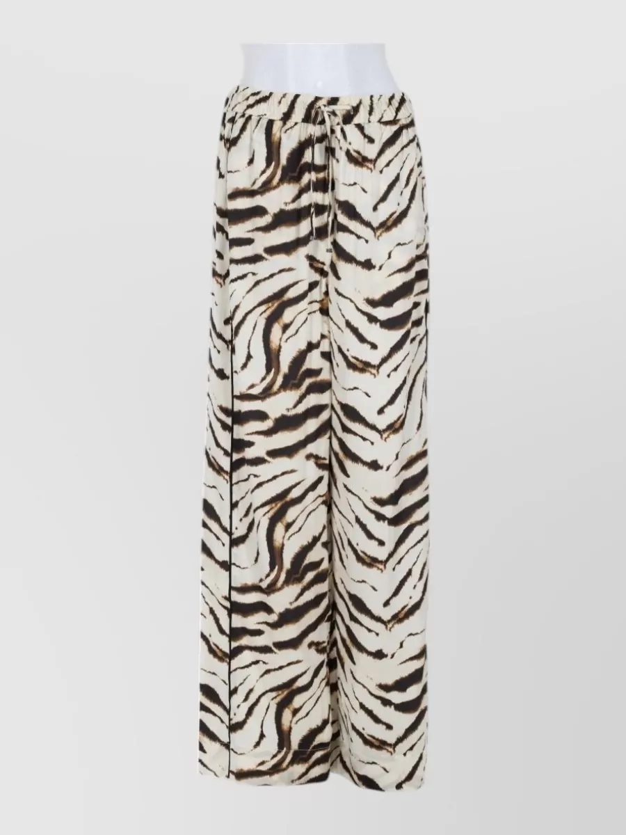 Ganni satin wide-leg trousers