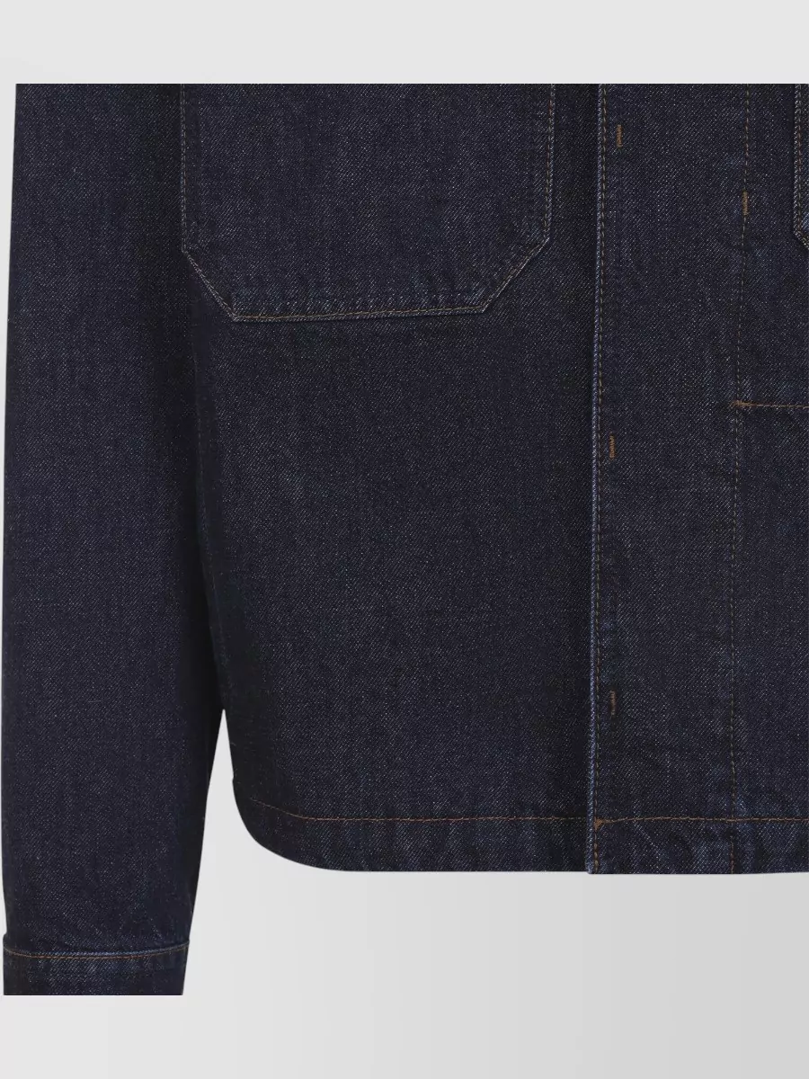 Stone Island Motorcycle Style Jacket Front Pockets Long Sleeves