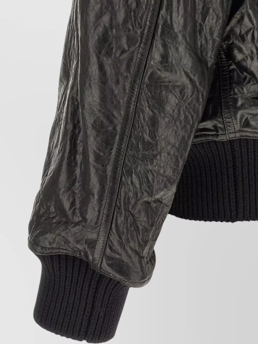 Rick Owens Lamb Leather Bomber Jacket