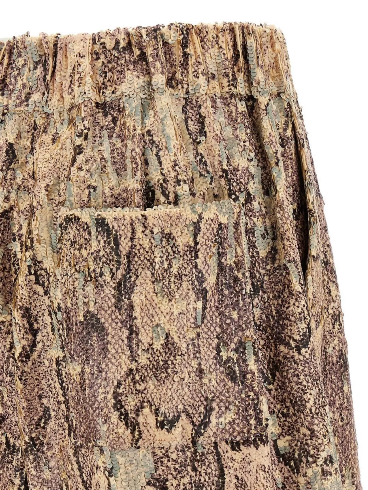 Shop Dries Van Noten Bermuda Shorts With Animal Print And Elastic Waistband