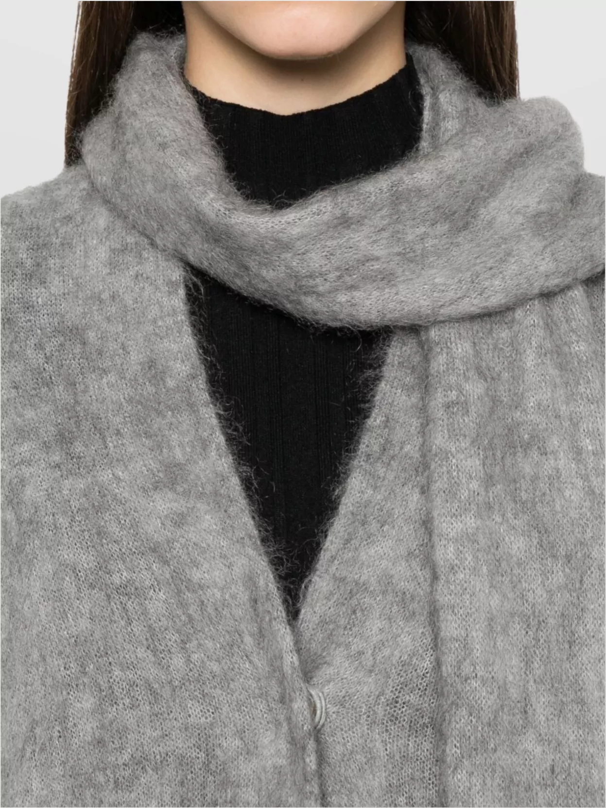 Forte Forte Open Front Cardigan Attached Scarf