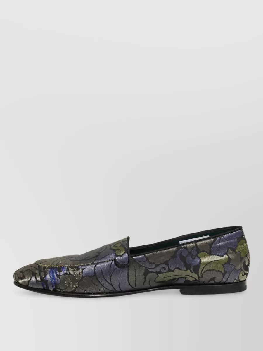 Dolce&Gabbana Leather Floral Loafers