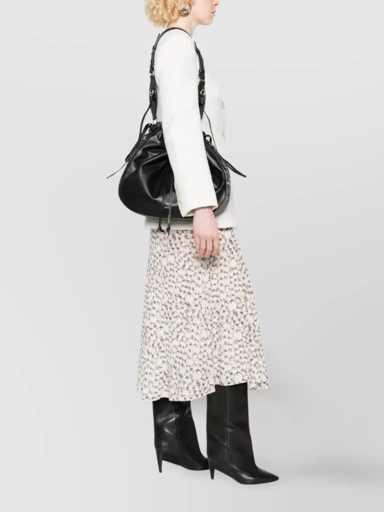 Isabel Marant Drawstring Leather Shoulder Bag