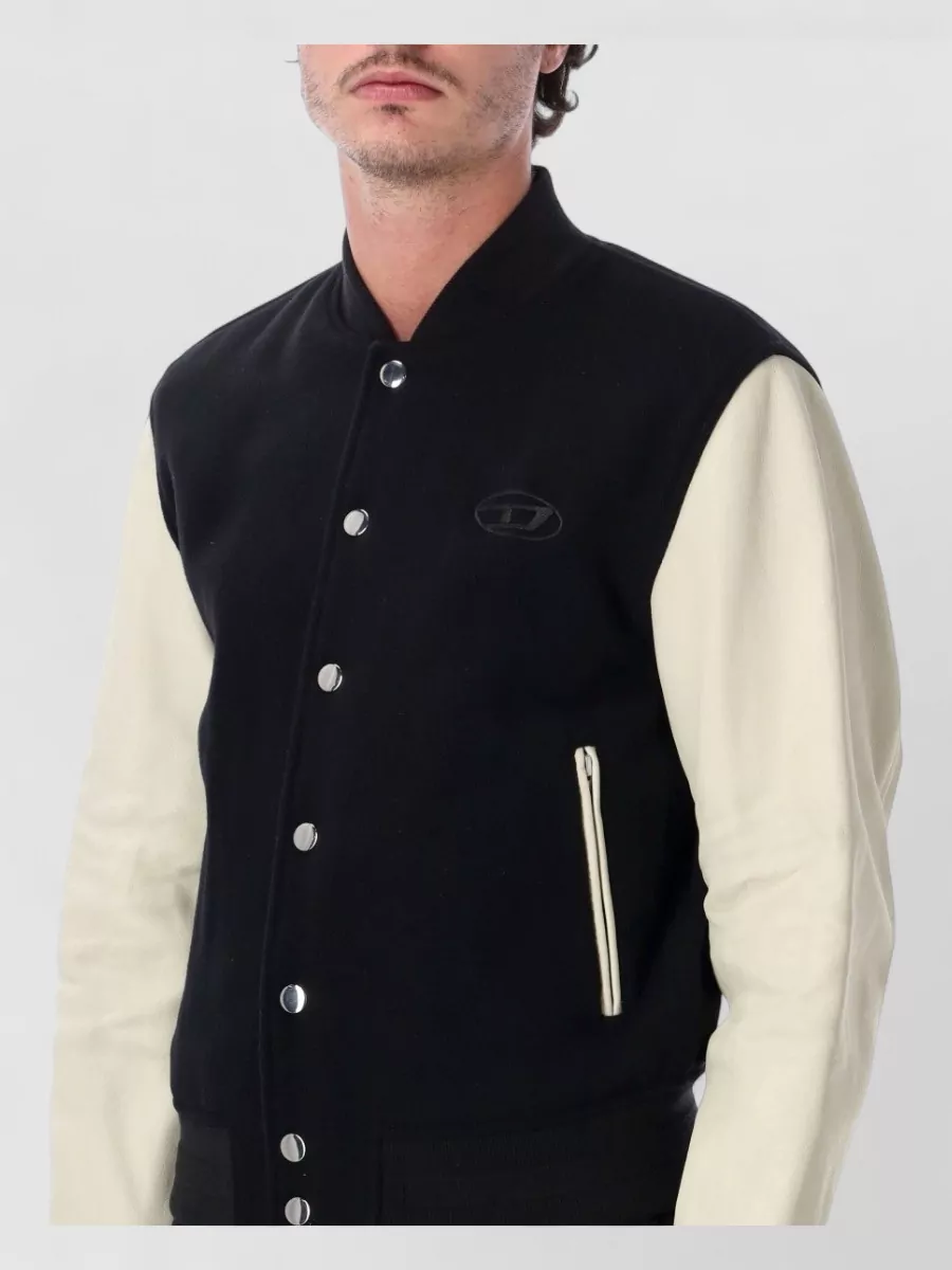 Diesel Wool-Blend Colour-Block Bomber Jacket