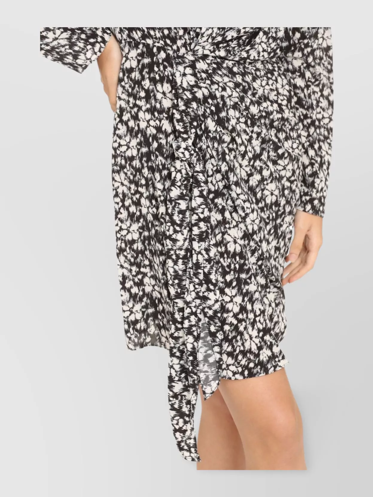 Shop Isabel Marant Étoile Viscose Printed Dress Asymmetric Hem