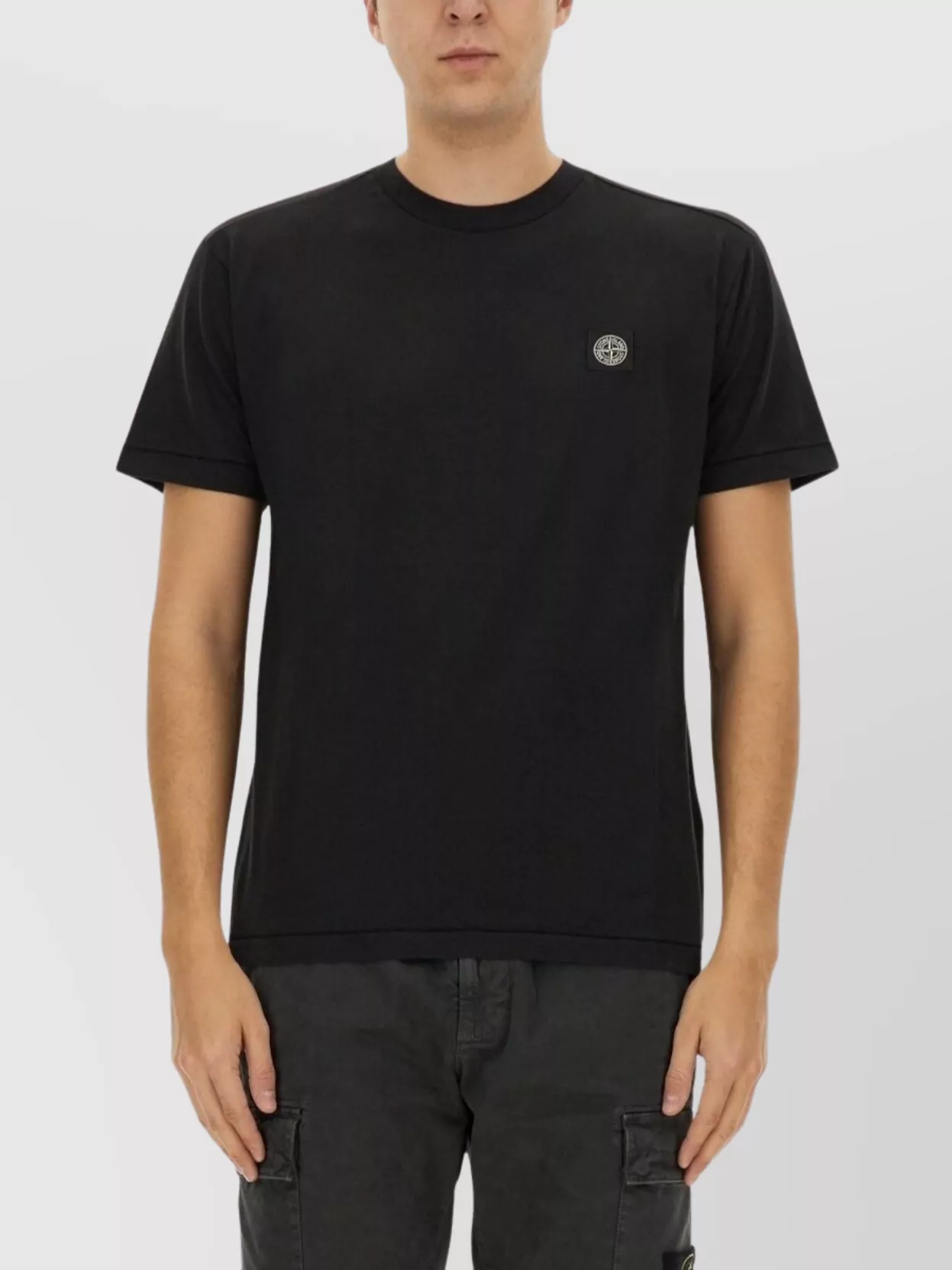Stone Island Logo Crew Neck T-Shirt