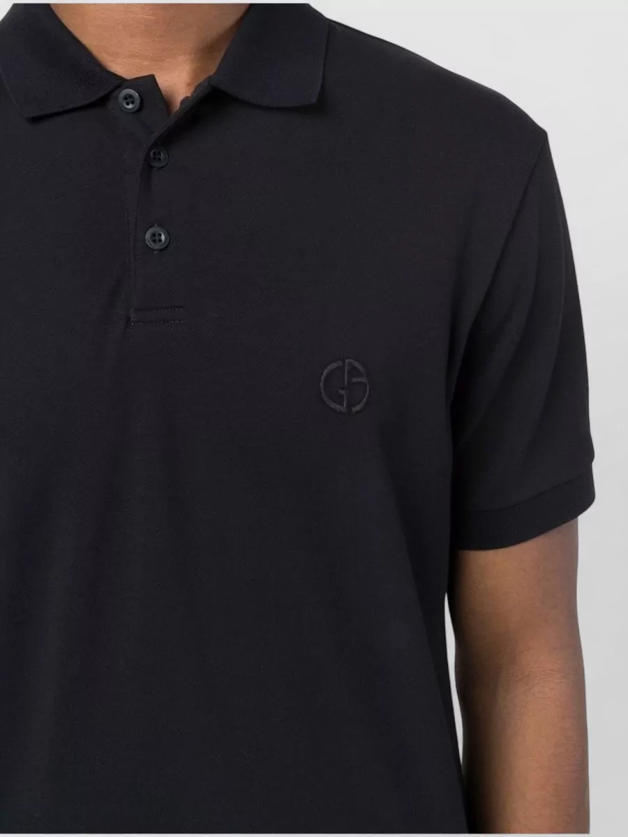 Giorgio Armani Stretch Cotton Piqué Polo Shirt Short Sleeves